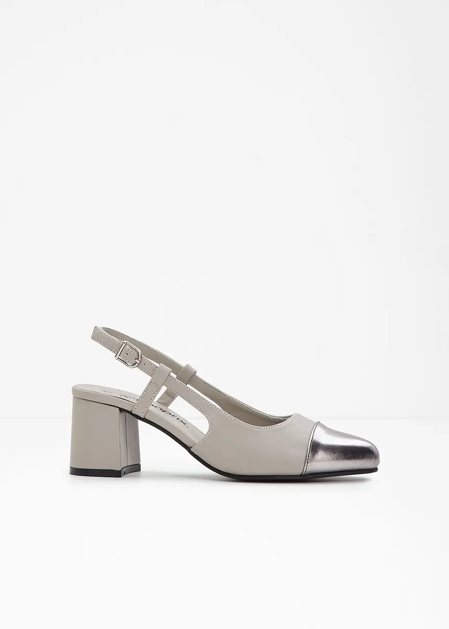 Sling Pumps in grau - bonprix