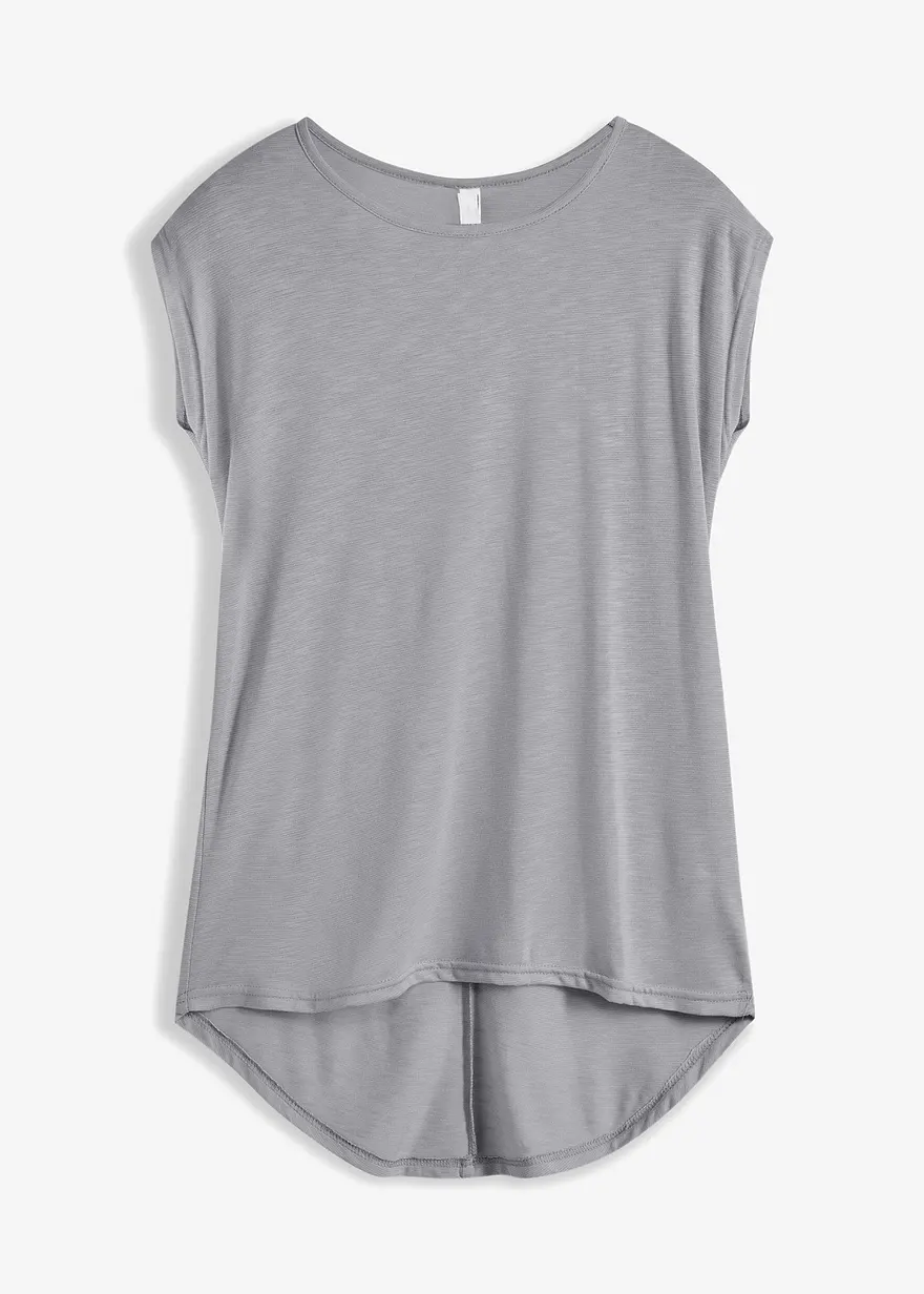 Longshirt aus Viskose-Mischung in grau von vorne - bonprix