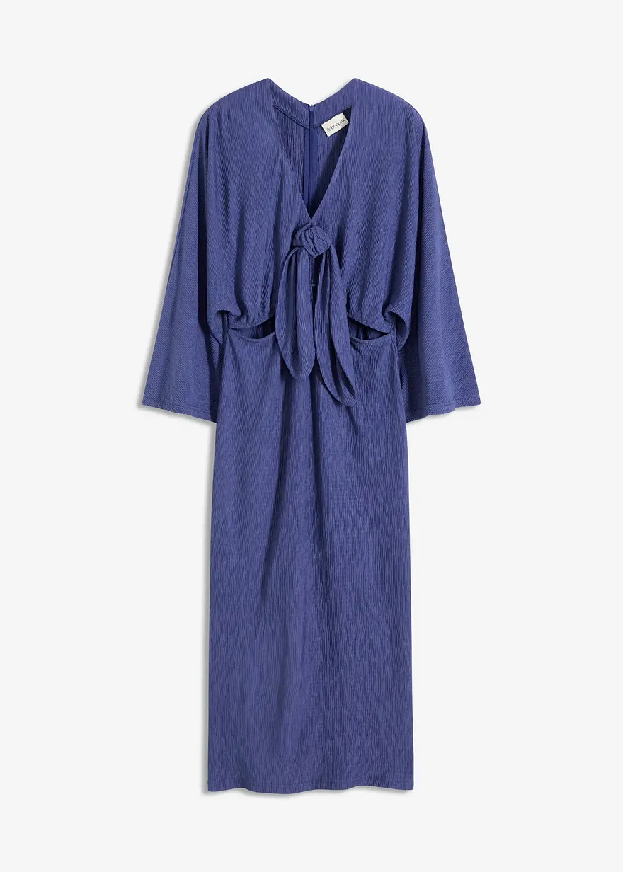Midikleid mit Cut-Outs in blau von vorne - bonprix