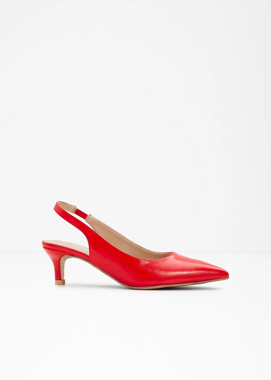 Sling Pumps in rot - bonprix