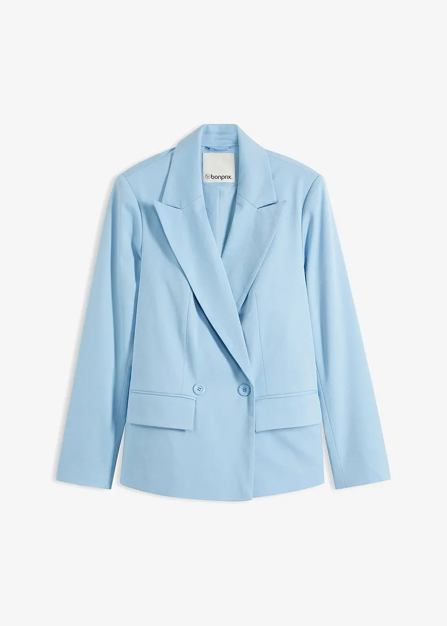 doppelreihiger Blazer in blau von vorne - bonprix