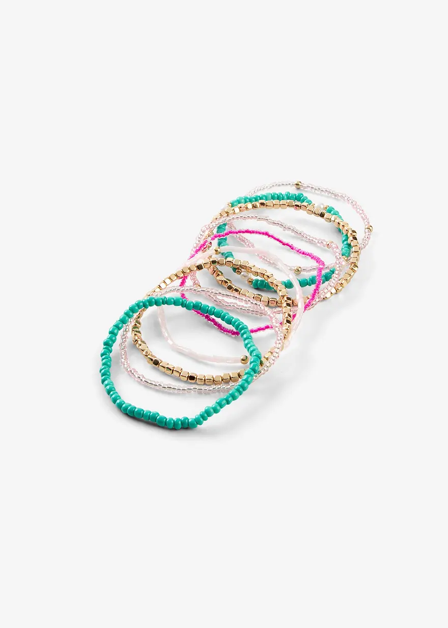 Armband (10er Pack) in grün von vorne - bonprix