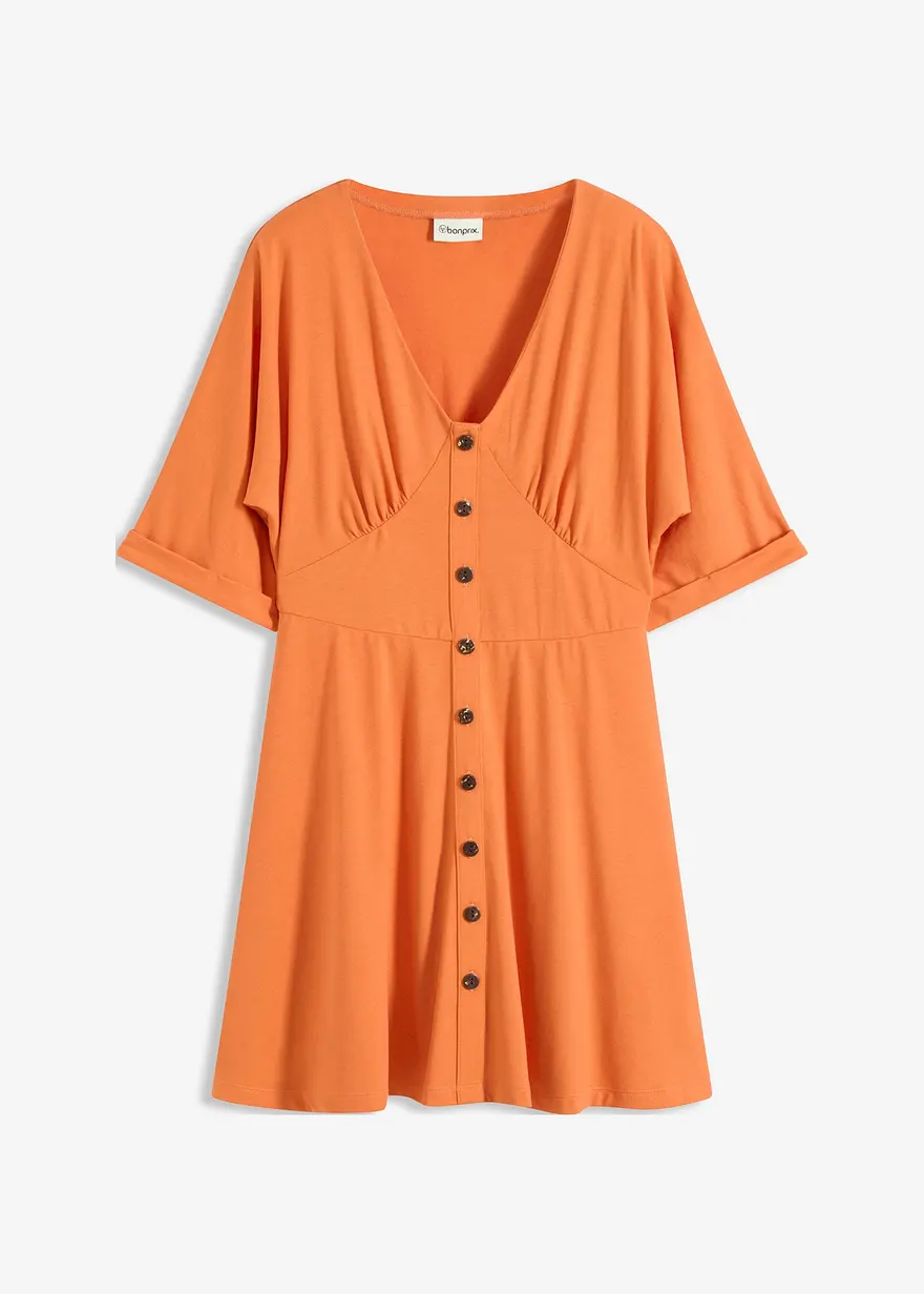 Tailliertes Minikleid in orange von vorne - bonprix