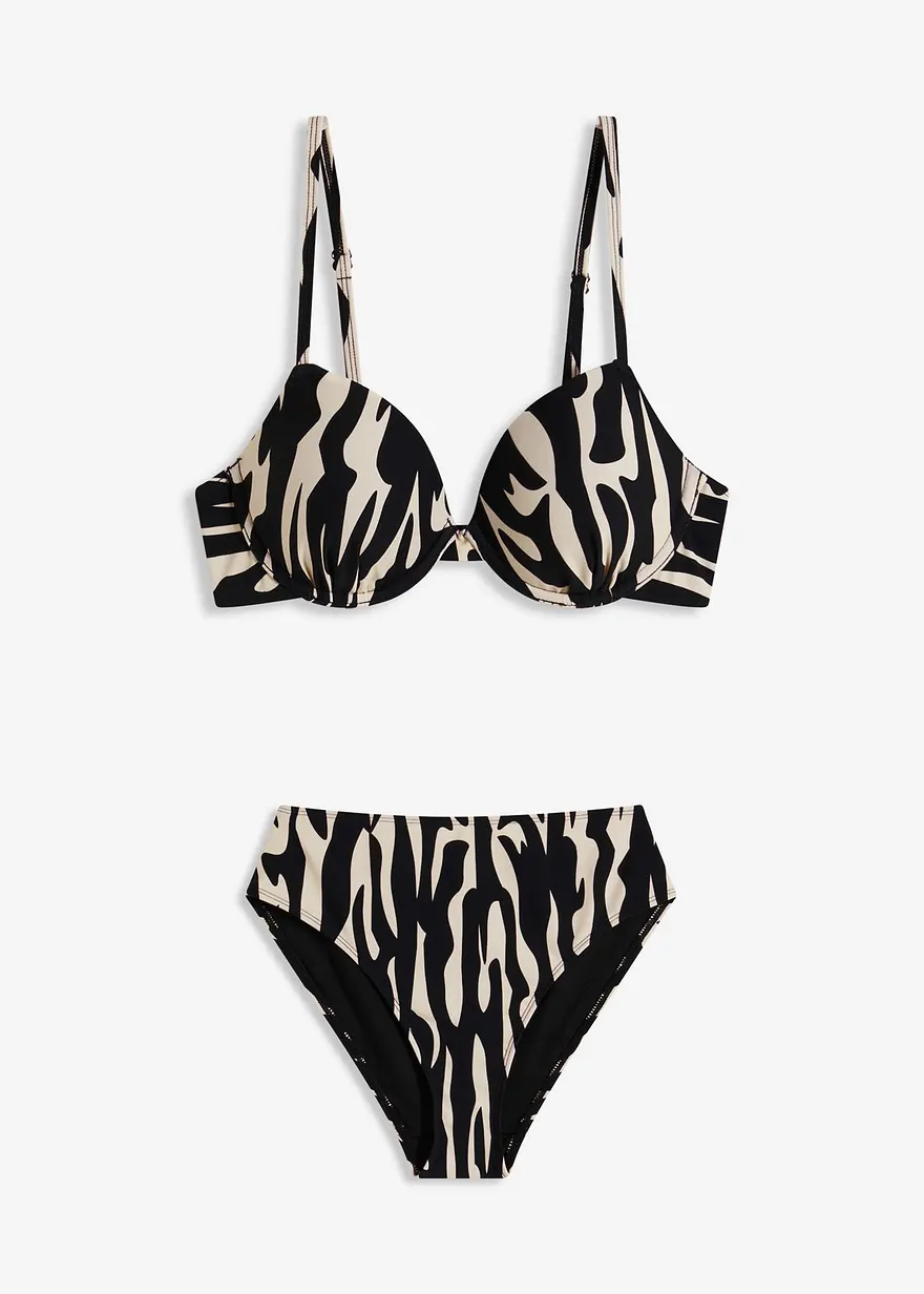 Bikini (2-tlg.Set) in schwarz von vorne - bonprix