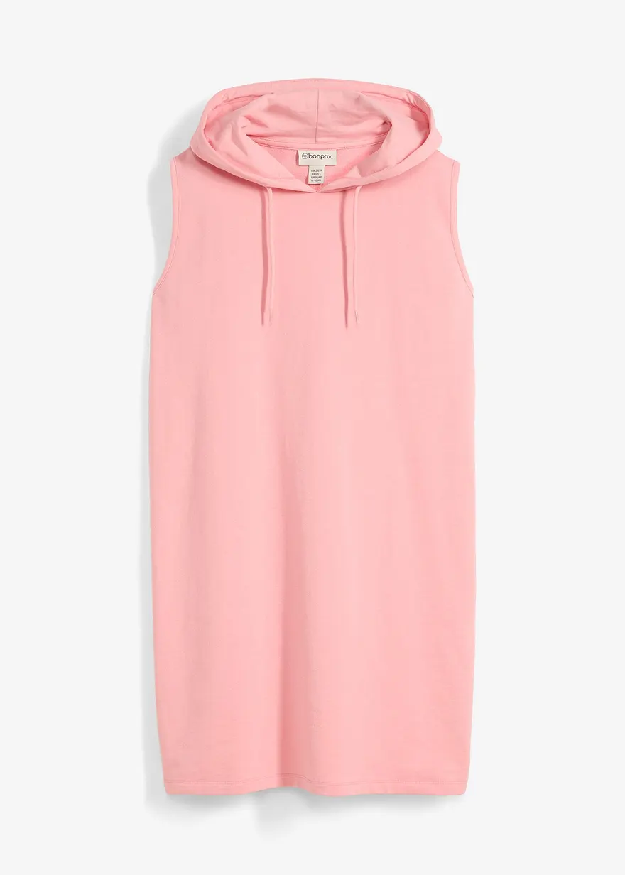 Ballonförmiges Sweatkleid in rosa von vorne - bonprix