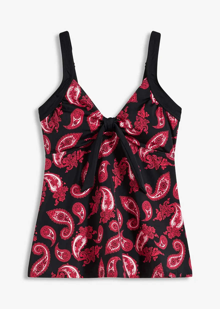 Tankini Oberteil in schwarz von vorne - bonprix