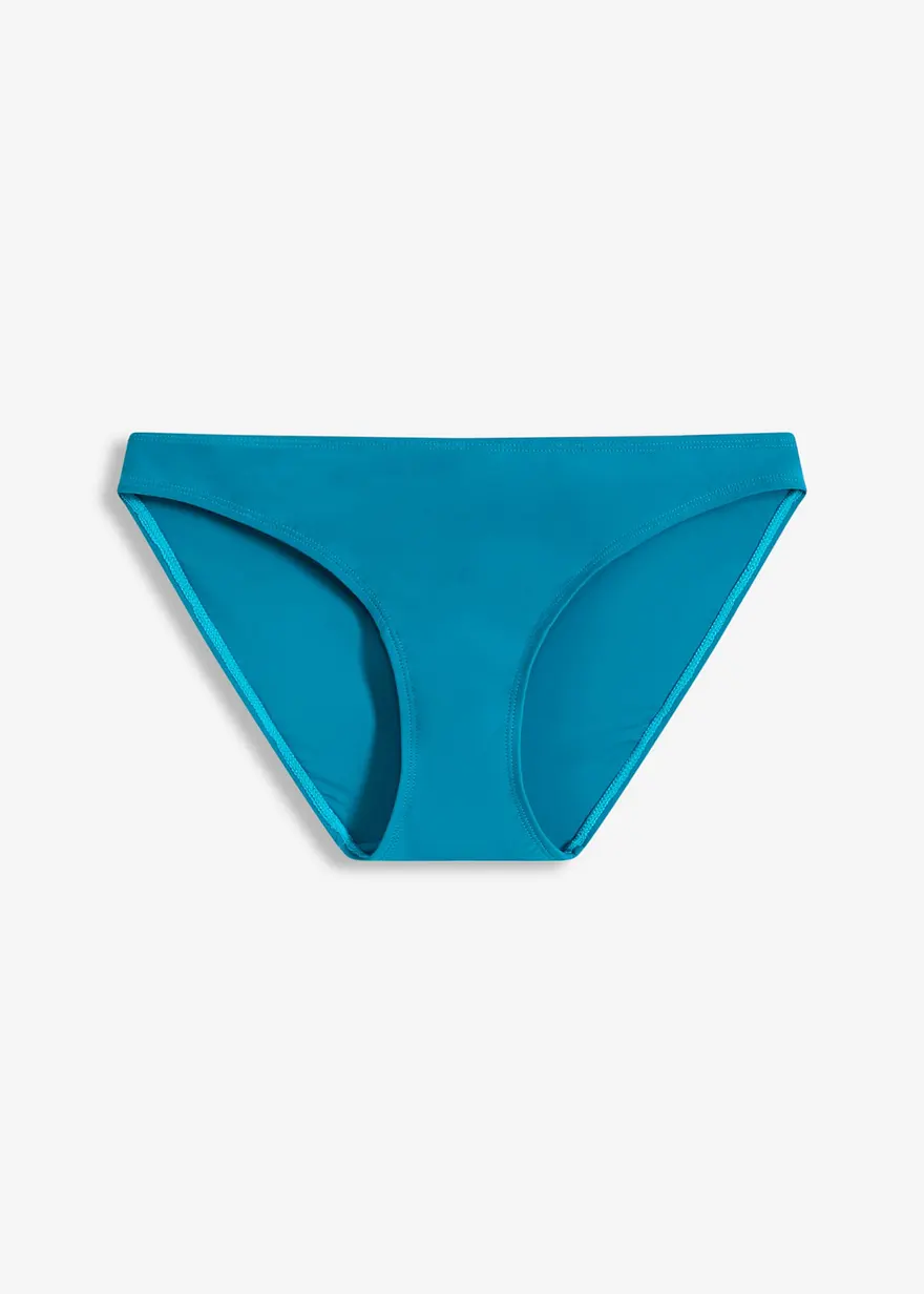 Knappe Bikinihose mit normalem Beinausschnitt in petrol von vorne - bonprix