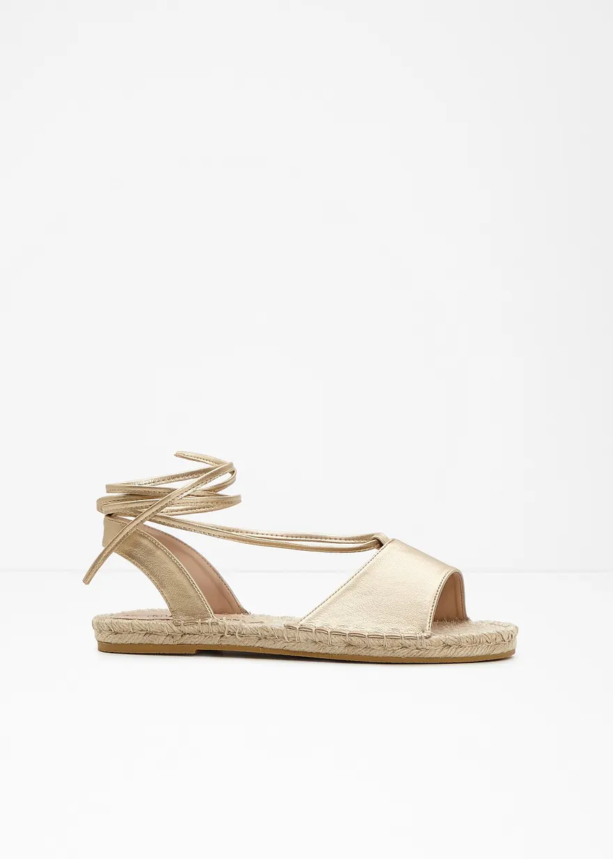 Schnürsandale in beige - bonprix