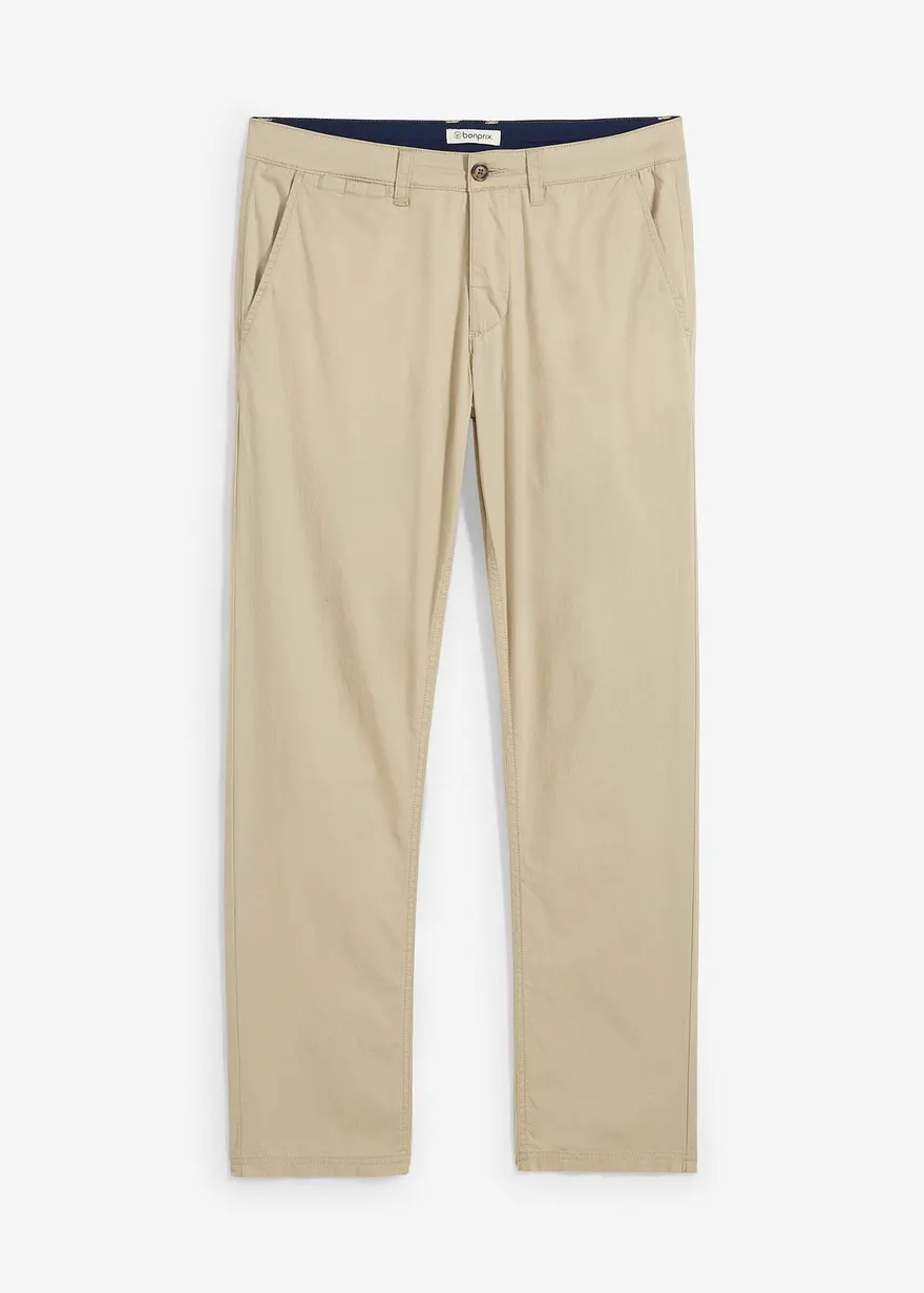 leichte Chino-Hose, Regular Fit in grün von vorne - bonprix
