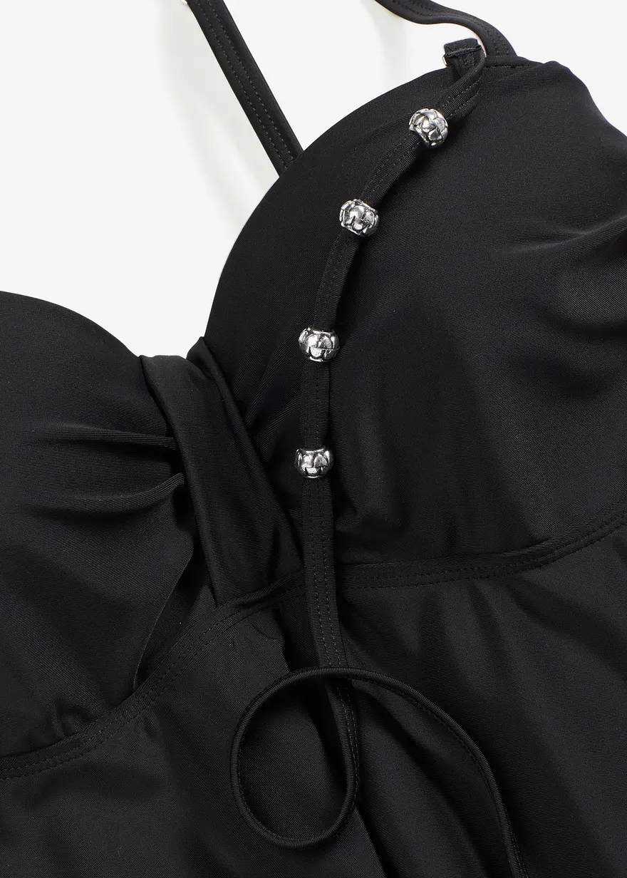 Long Tankini (2-tlg.Set) in schwarz - bonprix