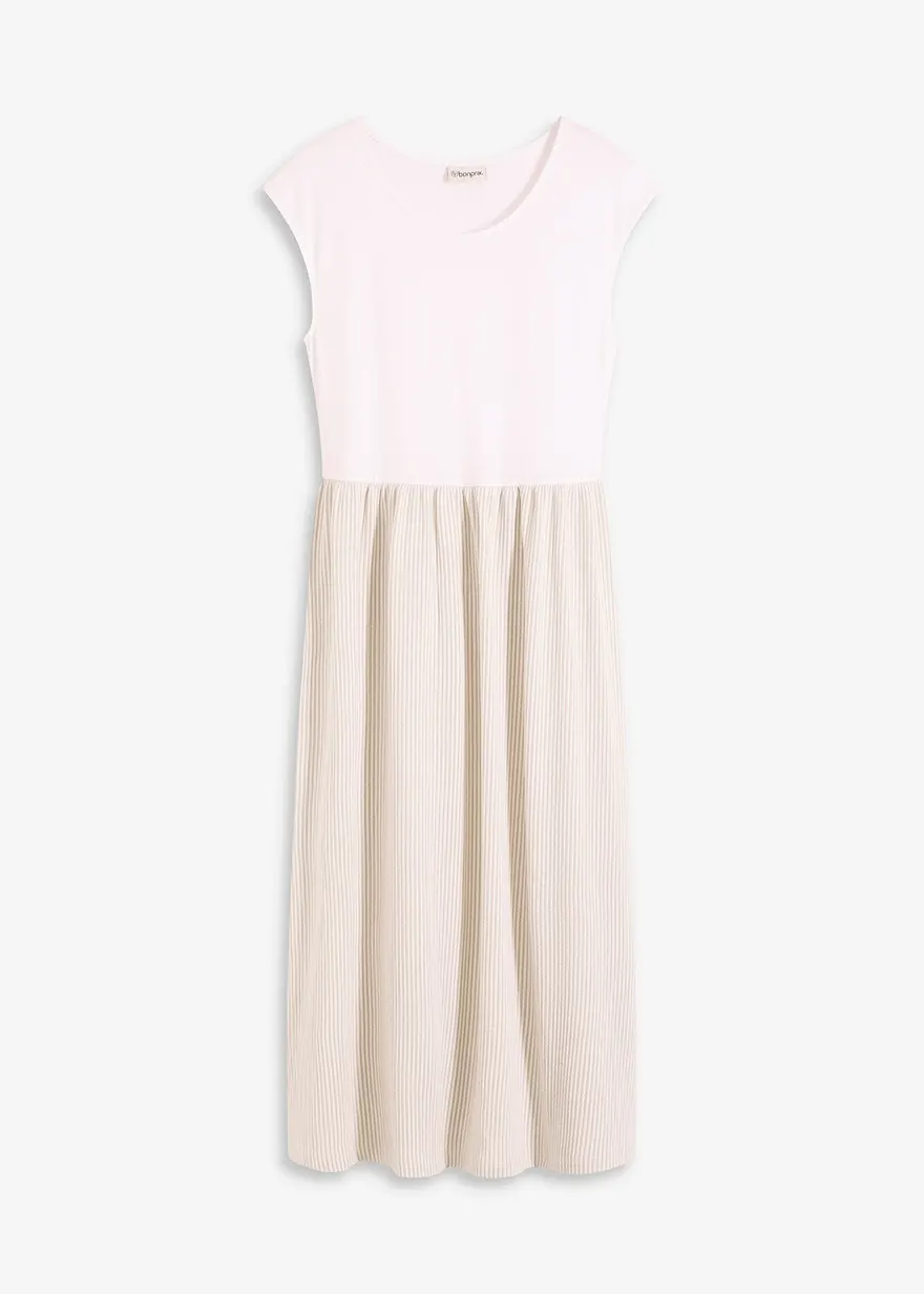 Midikleid in weiß von vorne - bonprix