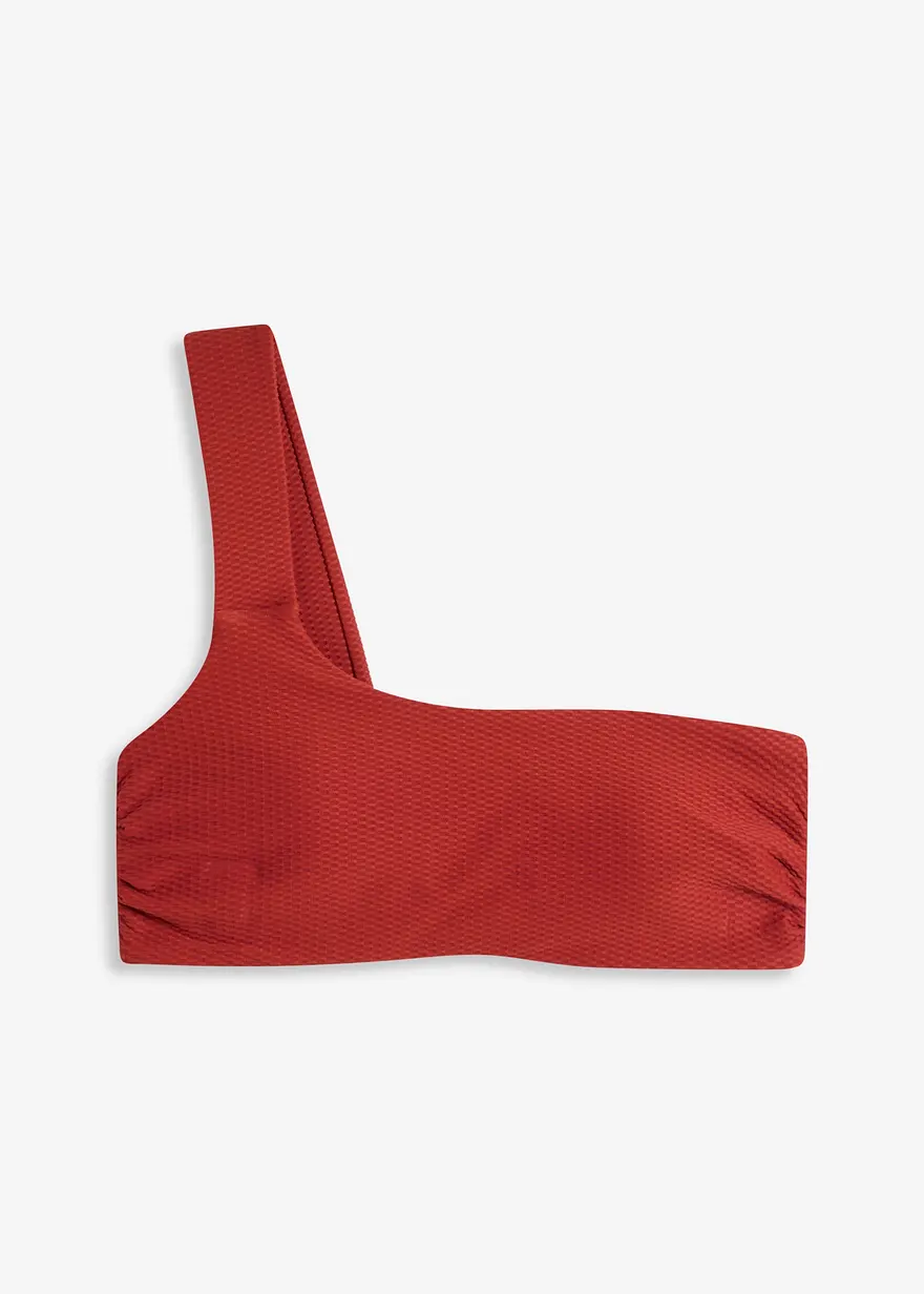 One Shoulder Bikini Oberteil in braun von vorne - bonprix