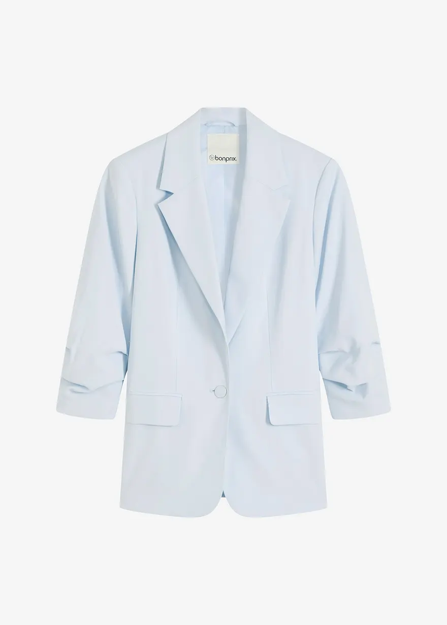 Lockerer 3/4-Arm-Blazer aus Viskose in blau von vorne - bonprix