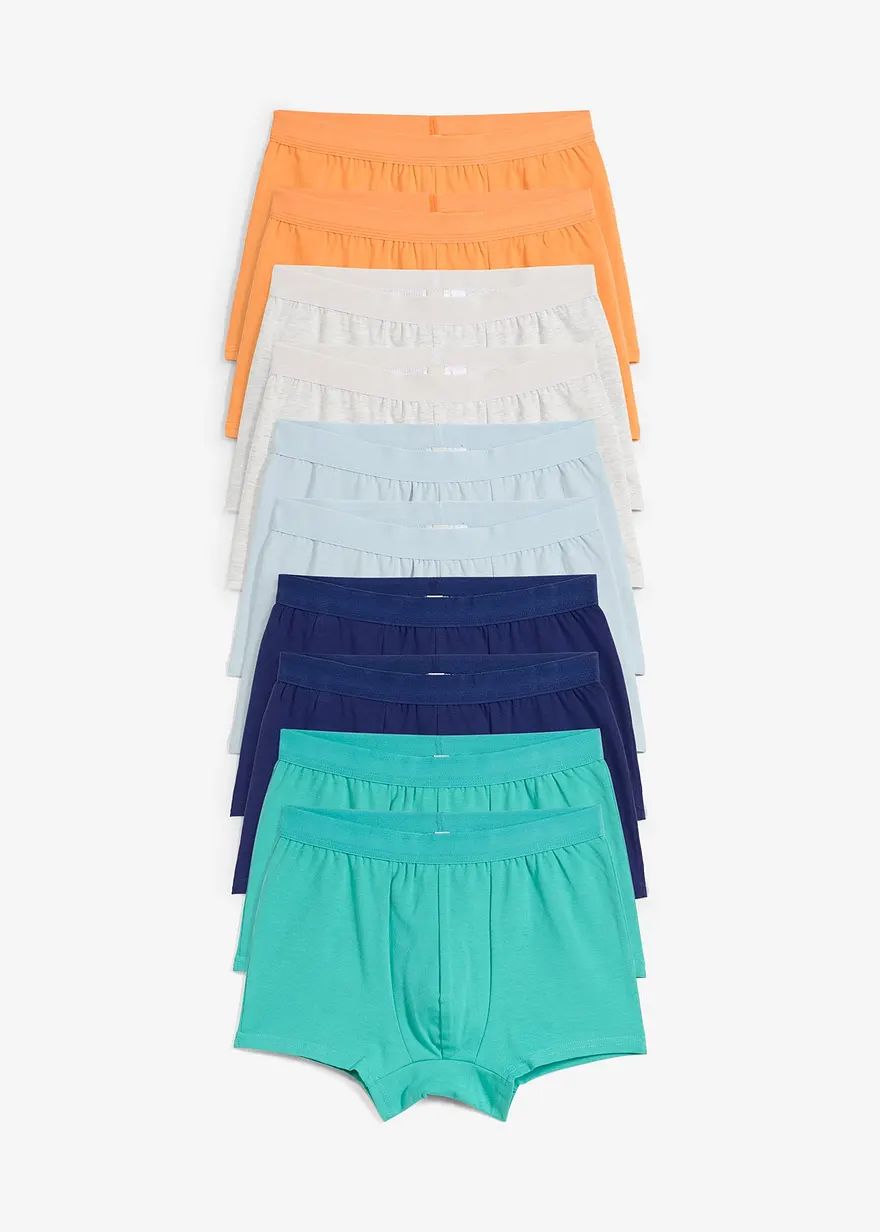 Boxershorts   (10er Pack) in grün von vorne - bonprix