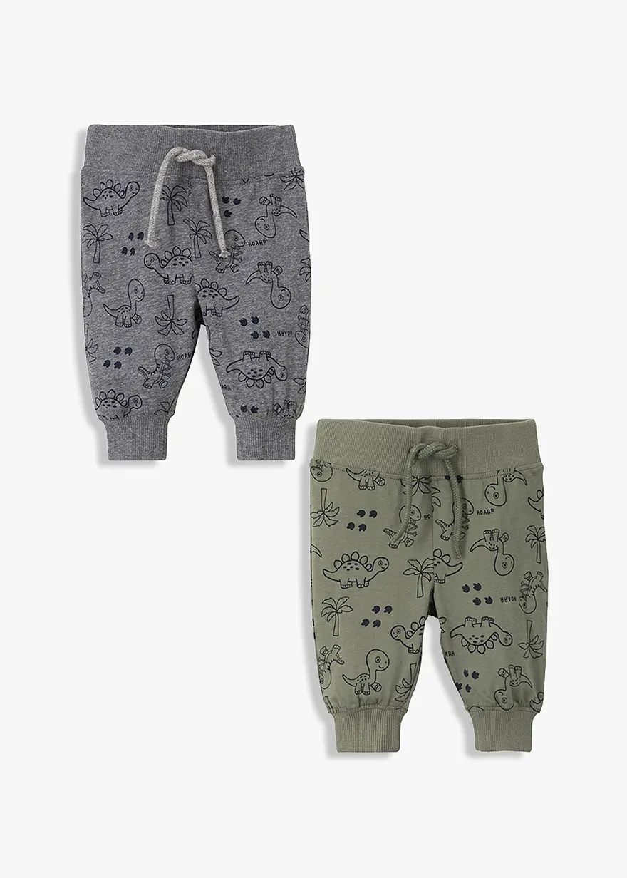 Shirthose aus reiner Bio-Baumwolle (2er Pack) in grün von vorne - bonprix