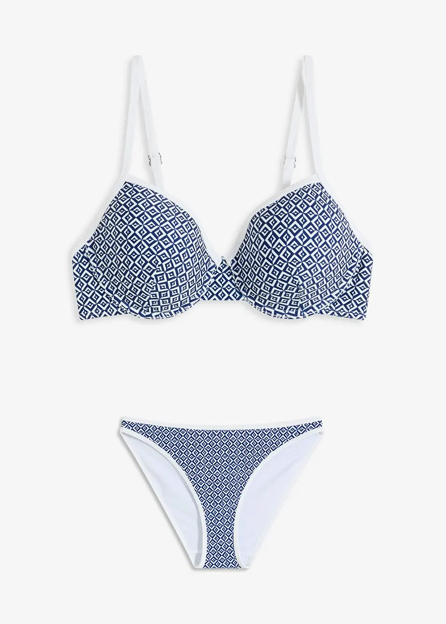 Balconette-Bikini (2-tlg.Set) in blau von vorne - bonprix