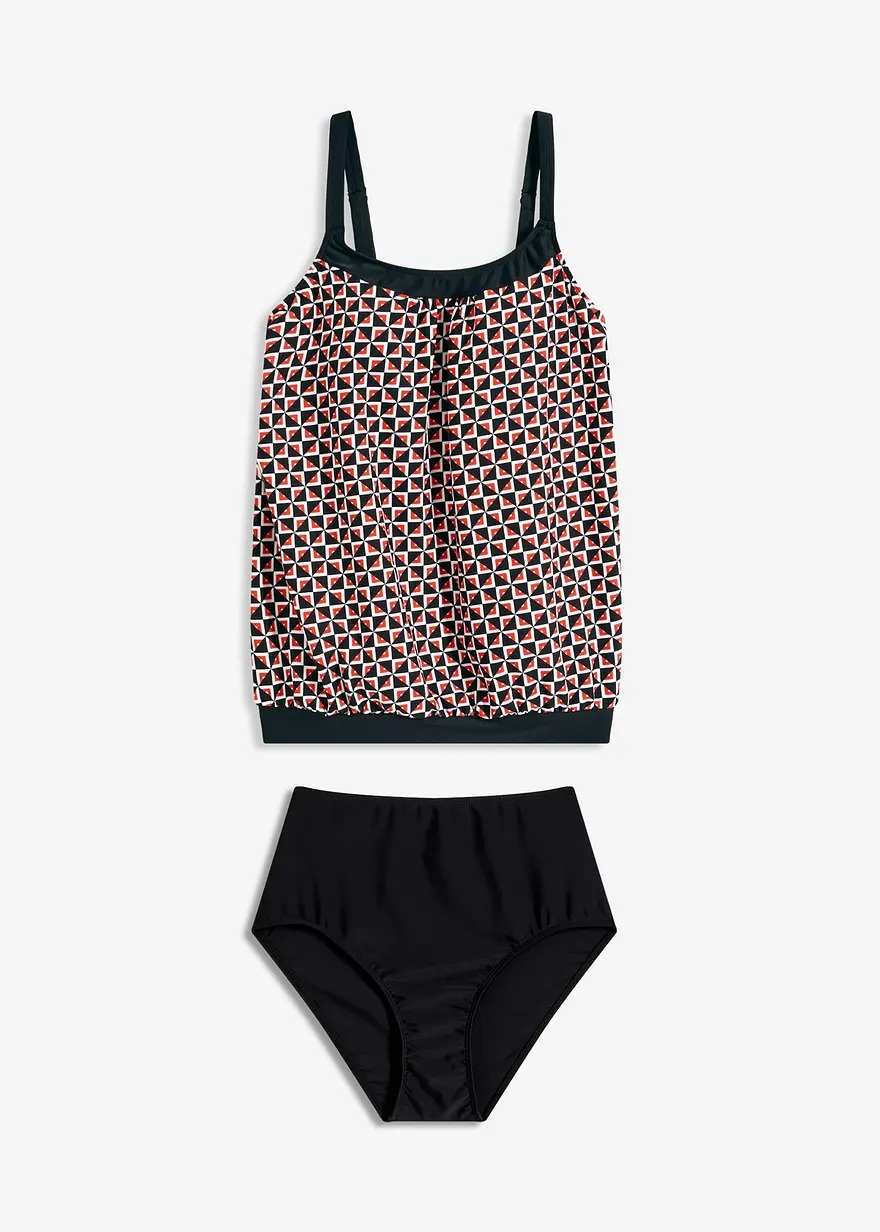 Oversize Tankini (2-tlg.Set) in weiß von vorne - bonprix
