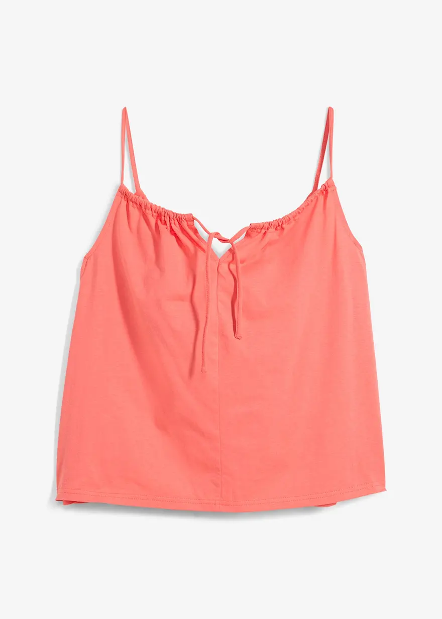 Spaghettiträger-Top in pink von vorne - bonprix
