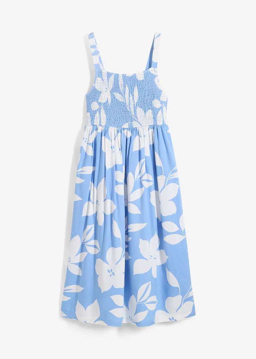 Kleid aus fließender Viskose in blau von vorne - bonprix