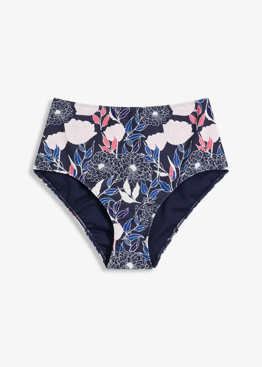 Bikinihose in blau von vorne - bonprix