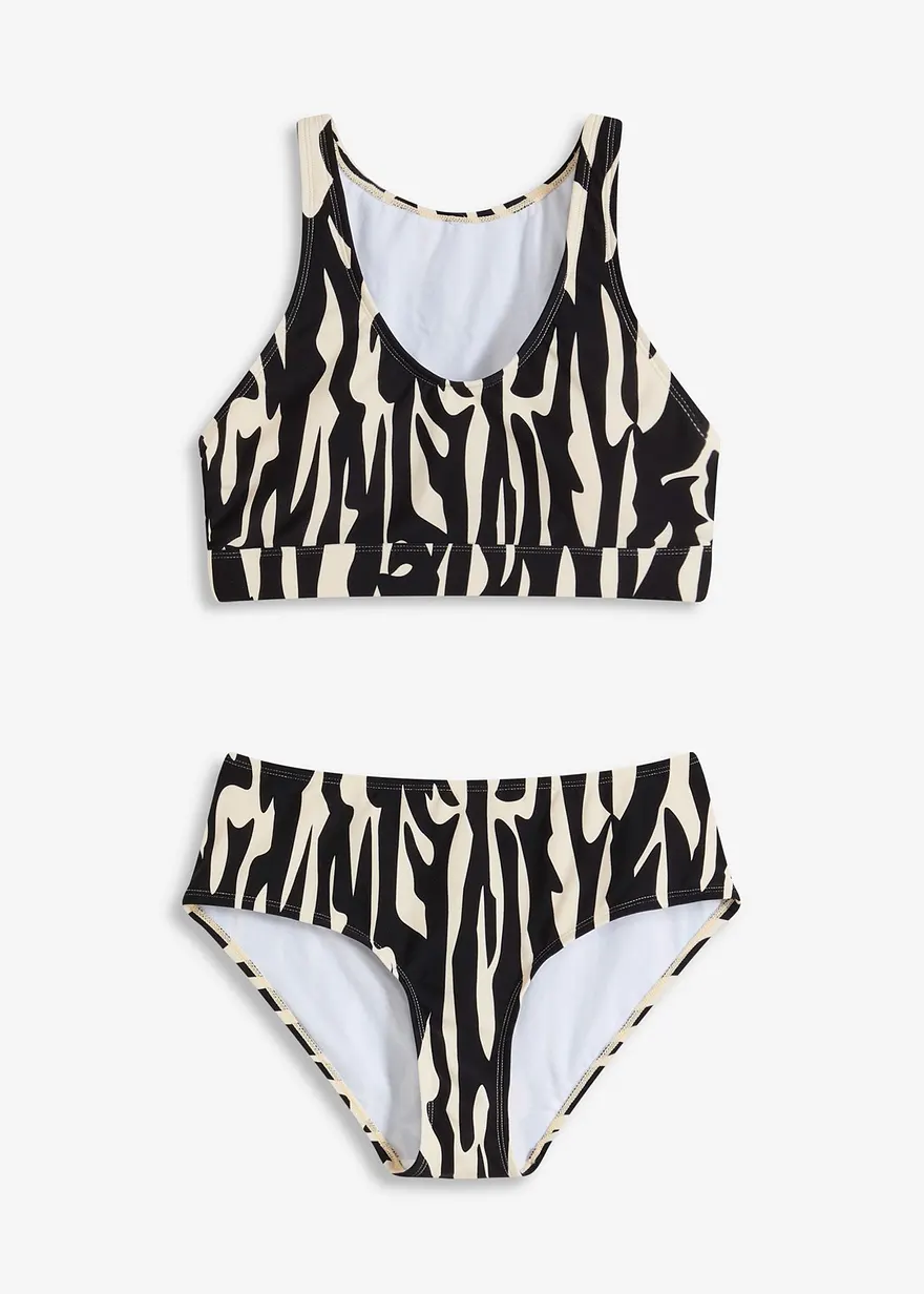 Bustier-Bikini (2-tlg.Set) in beige von vorne - bonprix