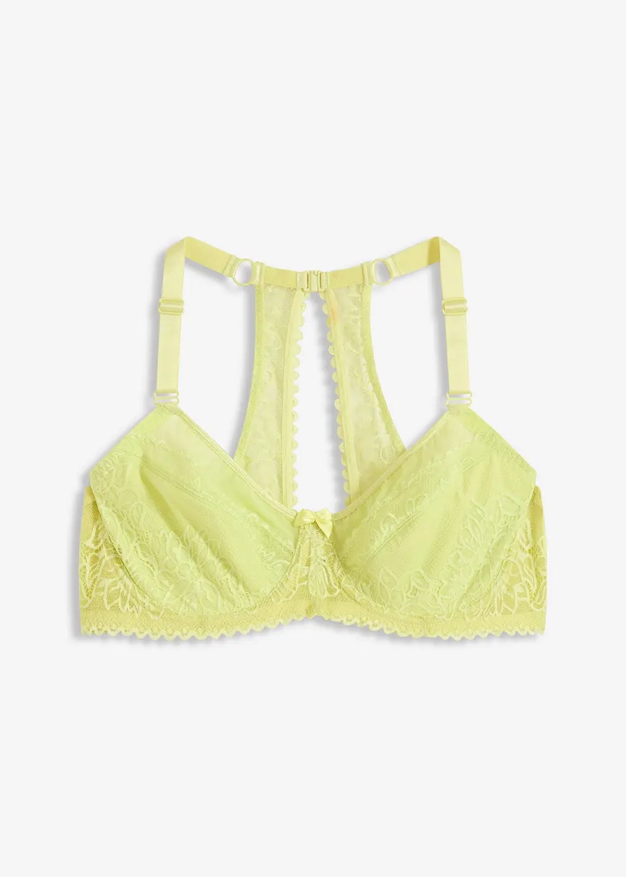 Minimizer-BH mit zarter Spitze in grün von vorne - bonprix