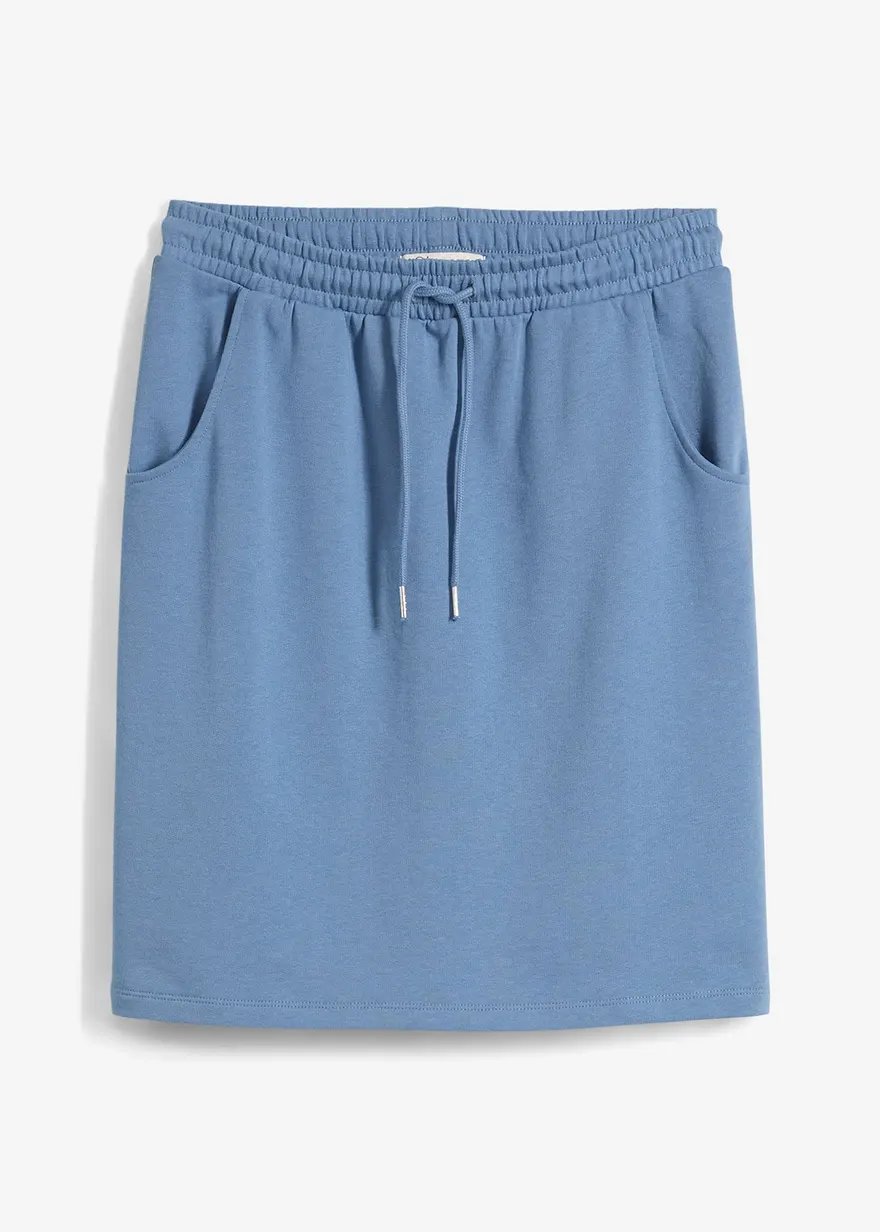Sweatrock mit Taschen in blau von vorne - bonprix