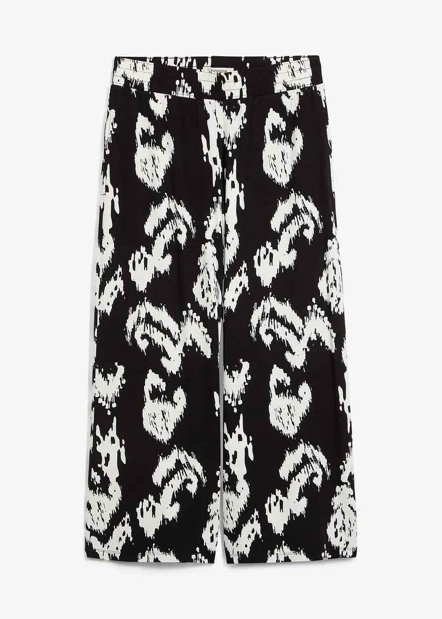 Jersey-Hose aus Viskose-Mix in schwarz von vorne - bonprix