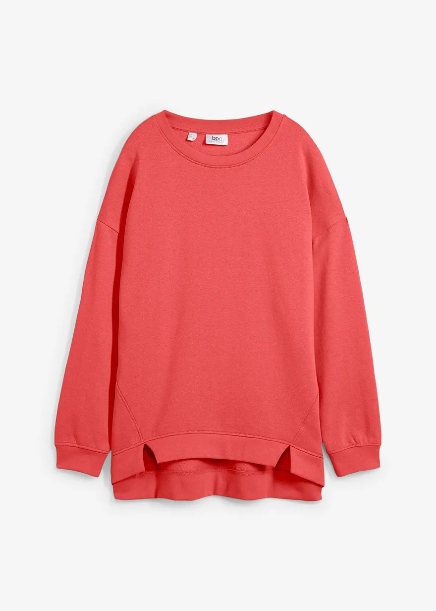 Oversize-Sweatshirt in rot von vorne - bonprix