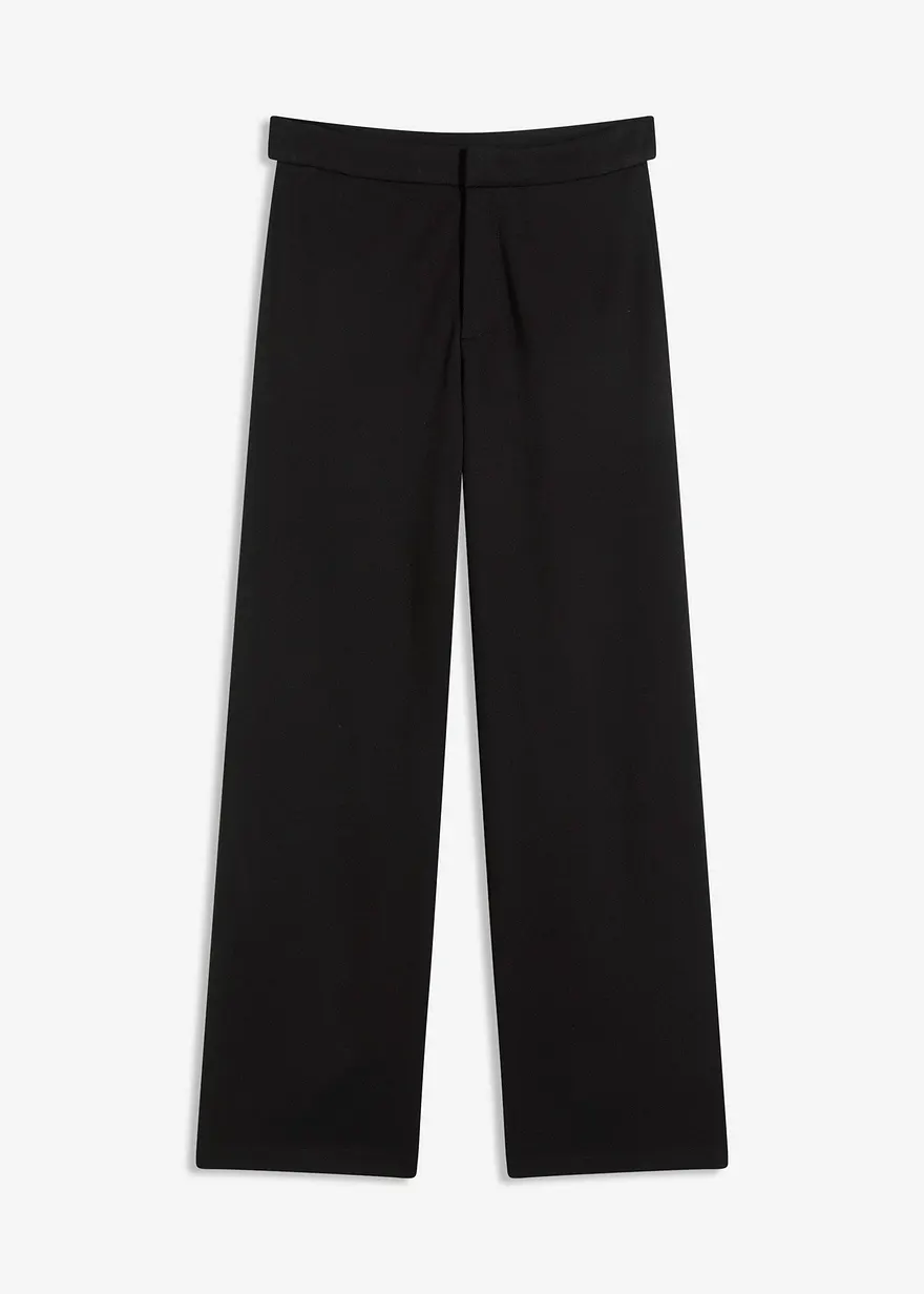Palazzo-Hose in schwarz von vorne - bonprix