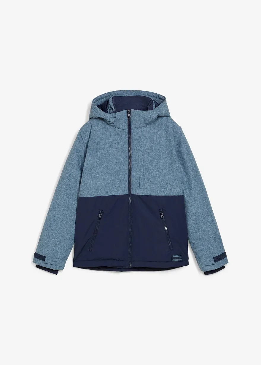 wattierte Winterjacke in blau von vorne - bonprix