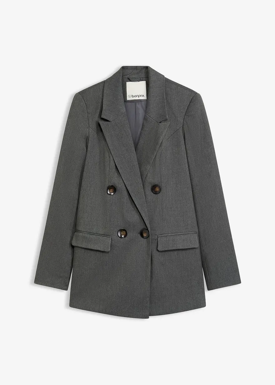 Blazer in grau von vorne - bonprix