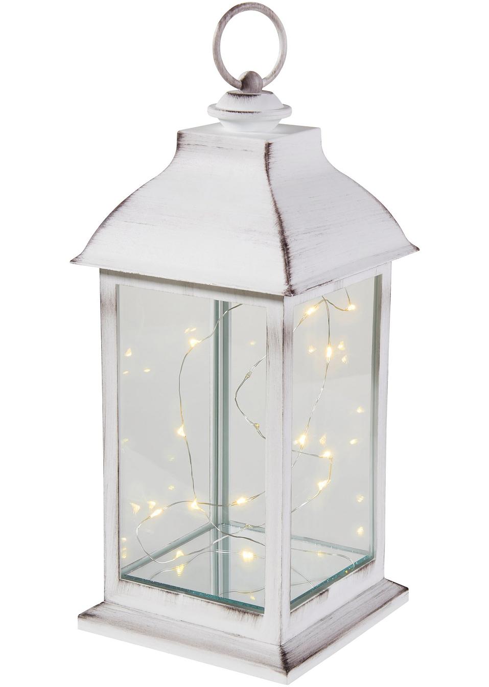 LEDLaterne "Joy" als tolle Dekorationsidee antiqueweiß