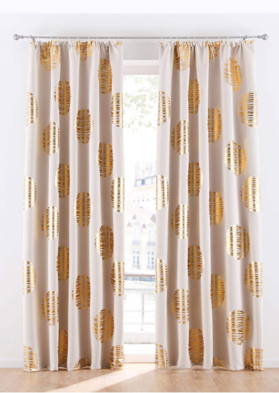vorhang creme gold
